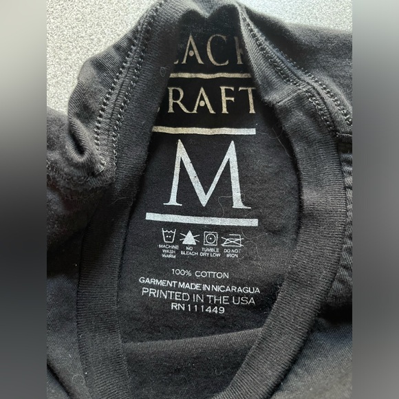 Black Craft Black Skull T-Shirt Size Medium - Picture 5 of 9